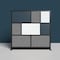 Luxor Workflow Modular Wall Room Divider System - Black Frame - 70" x 70" Starter Wall with Whiteboard MW-7070-FWCGB - alternate 4